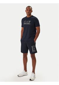 EA7 Emporio Armani T-Shirt 7M001307 AF10375 Granatowy Regular Fit. Kolor: niebieski. Materiał: bawełna #3