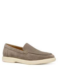 Geox Mokasyny U Spherica Ec17 U55LAD 00022 C1018 Szary. Kolor: szary. Materiał: zamsz, skóra