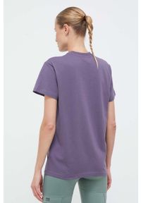 Helly Hansen t-shirt bawełniany kolor fioletowy z nadrukiem. Okazja: na co dzień. Kolor: fioletowy. Materiał: bawełna. Wzór: nadruk. Styl: casual #6