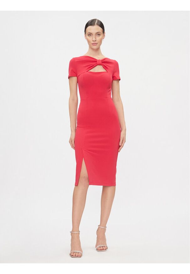 Rinascimento Sukienka koktajlowa CFC0115348003 Różowy Slim Fit. Kolor: różowy. Materiał: syntetyk. Styl: wizytowy