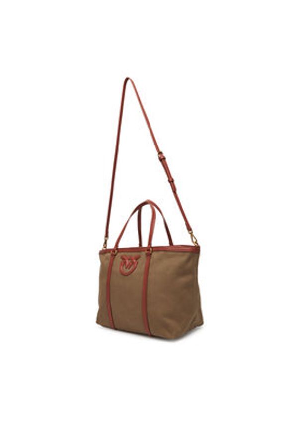 Pinko - PINKO Torebka Miranda Shopper Classic PE 25 PLTT 104714 A2G2 Khaki. Kolor: brązowy