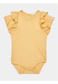 United Colors of Benetton - United Colors Of Benetton Body dziecięce 3P4ZAB00D Żółty Regular Fit. Kolor: żółty. Materiał: bawełna