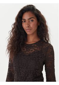 Vero Moda Bluzka Kanya 10336176 Brązowy Regular Fit. Kolor: brązowy. Materiał: syntetyk
