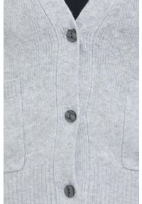 Abercrombie & Fitch sweter z domieszką wełny damski kolor szary lekki. Kolor: szary. Materiał: wełna #3