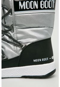 Moon Boot - Śniegowce JR G.Quilted. Nosek buta: okrągły. Zapięcie: sznurówki. Kolor: srebrny #4
