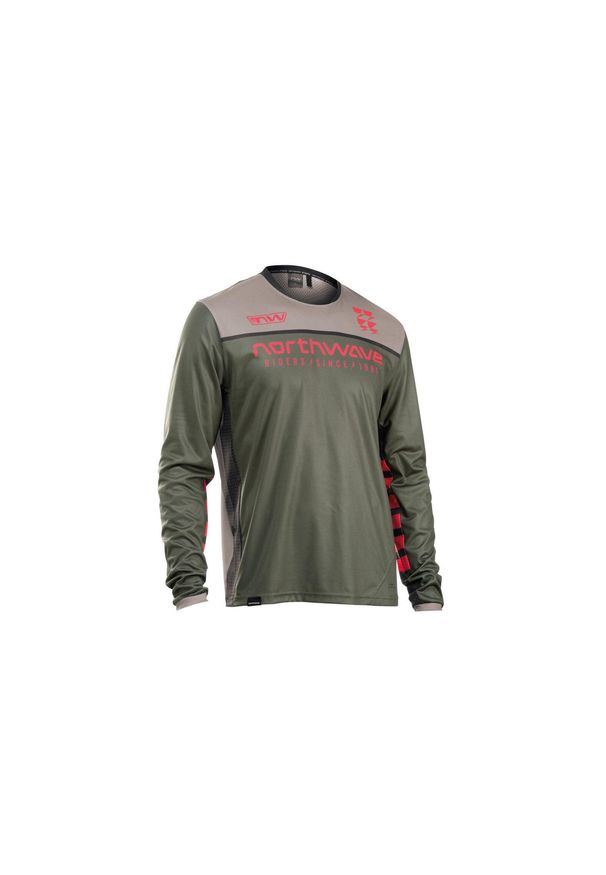 Koszulka rowerowa z długim rękawe NORTHWAVE Edge 2 Jersey Long Sleeve. Kolor: zielony, beżowy, wielokolorowy. Materiał: jersey. Długość rękawa: długi rękaw. Długość: długie. Sport: kolarstwo, fitness
