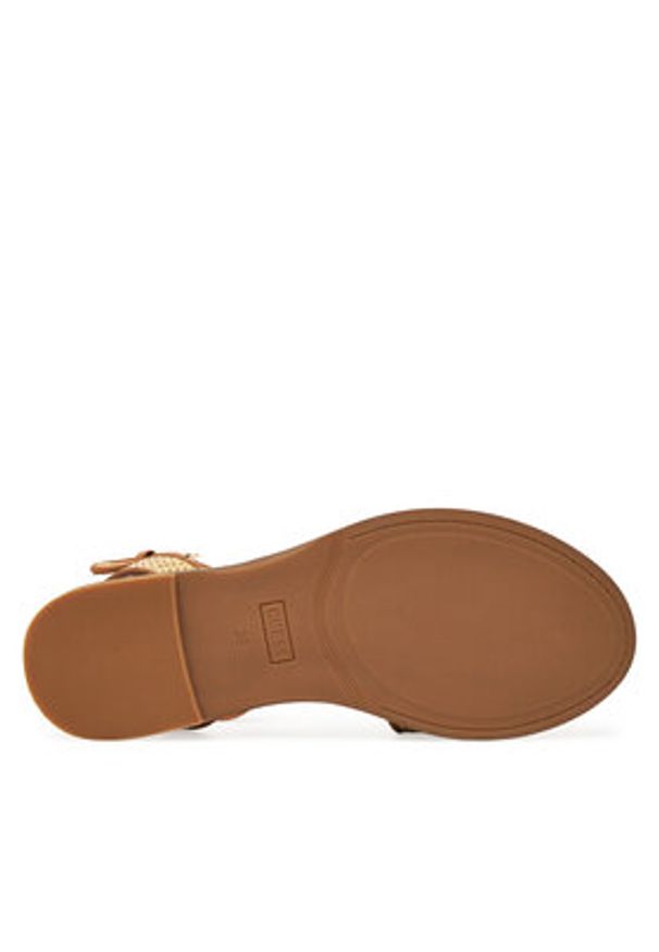 Guess Sandały FLJSIY FAB03 Brązowy. Kolor: brązowy. Materiał: skóra