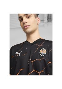 Puma - Męska koszulka wyjazdowa FC Shakhtar Donetsk 24/25 PUMA Black Rickie Orange. Kolor: żółty, wielokolorowy, pomarańczowy, czarny