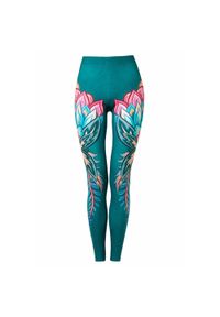 Legginsy sportowe damskie DEEP TRIP Flora. Kolor: zielony #1