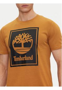 Timberland T-Shirt TB0A5WQQ Beżowy Regular Fit. Kolor: beżowy. Materiał: bawełna #3