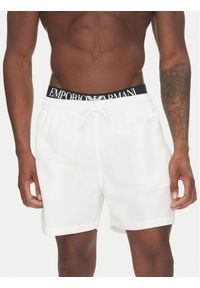 Emporio Armani Szorty kąpielowe EM000686 AF12329 U0002 Biały Regular Fit. Kolor: biały. Materiał: syntetyk