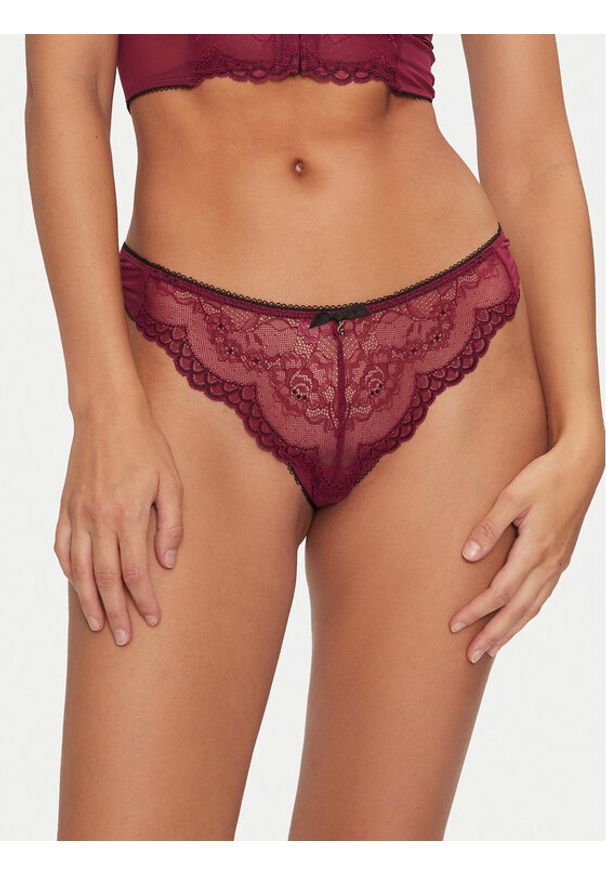 Gossard Stringi Superboost 7716 Fioletowy. Kolor: fioletowy. Materiał: syntetyk