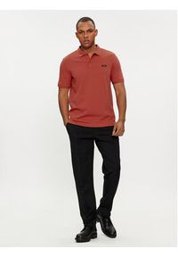 Calvin Klein Polo K10K111196 Czerwony Slim Fit. Typ kołnierza: polo. Kolor: czerwony. Materiał: bawełna