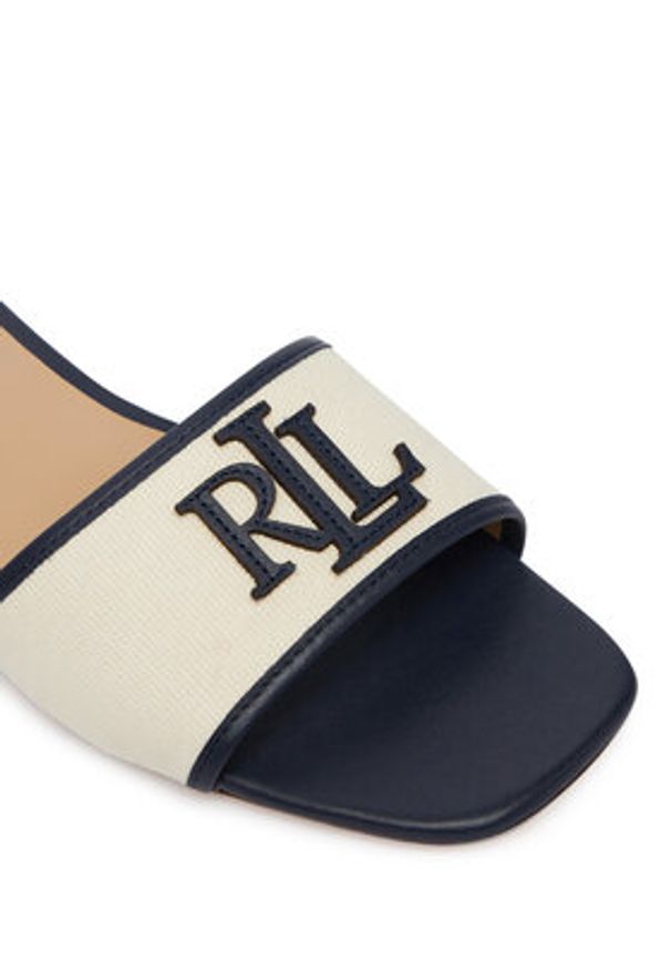 Lauren Ralph Lauren - LAUREN RALPH LAUREN Klapki Everley Sld2 802P04395001 Écru. Kolor: kremowy. Materiał: materiał