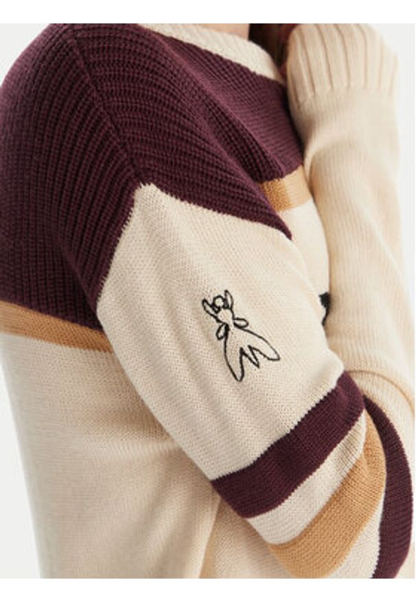 Patrizia Pepe Sweter 2K0352/K298-YA34 Écru Regular Fit. Kolor: kremowy. Materiał: syntetyk