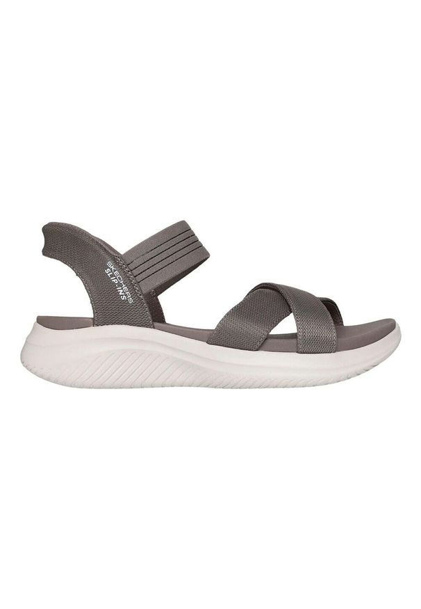 skechers - Sandały SKECHERS SLIP-INS ULTRA FLEX 3.0 Szary. Kolor: szary. Materiał: tkanina