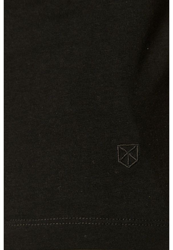 Jack & Jones - T-shirt. Okazja: na co dzień. Kolor: czarny. Materiał: dzianina. Wzór: gładki. Styl: casual
