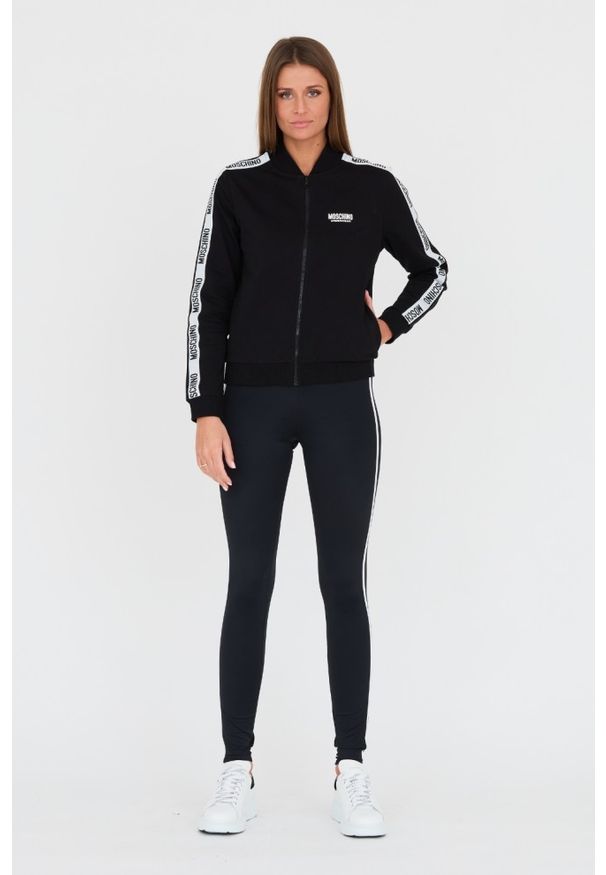MOSCHINO Czarne legginsy. Kolor: czarny