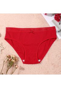 Intica - Figi damskie z elastycznym pasem na co dzień Esma. Kolor: czerwony. Materiał: materiał #1