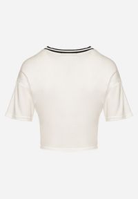 Born2be - Biały Bawełniany T-shirt z Napisem Nitanelia. Okazja: na co dzień. Kolor: biały. Materiał: bawełna. Wzór: napisy. Styl: casual #5