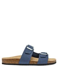 Geox Klapki D Brionia D35LSL 00032 C4002 Granatowy. Kolor: niebieski. Materiał: nubuk, skóra
