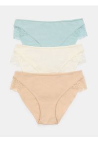 Sinsay - Bawełniane majtki figi 3 pack - wielobarwny. Materiał: bawełna