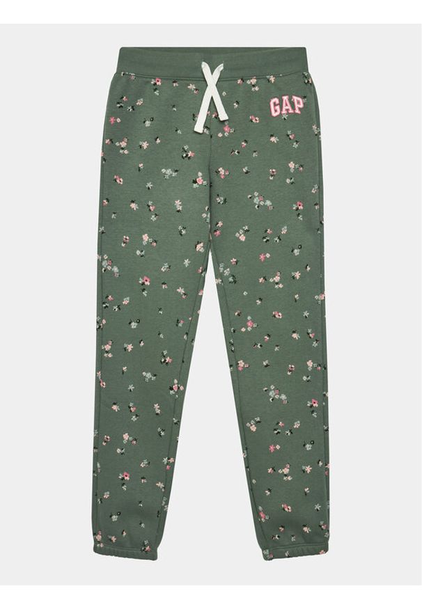 GAP - Gap Spodnie dresowe 789599-00 Zielony Regular Fit. Kolor: zielony. Materiał: bawełna