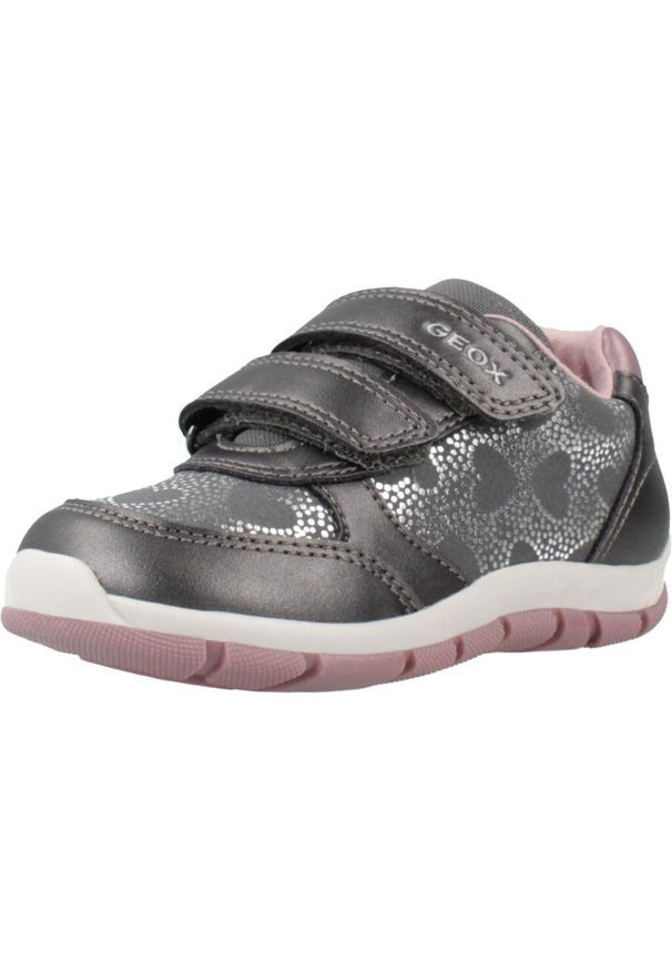 Geox - Buty GEOX B HEIRA GIRL Szary. Kolor: szary. Materiał: syntetyk, tkanina. Sport: turystyka piesza
