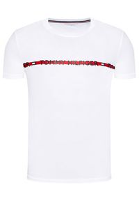 TOMMY HILFIGER - Tommy Hilfiger T-Shirt Logo UM0UM01915 Biały Regular Fit. Kolor: biały. Materiał: bawełna