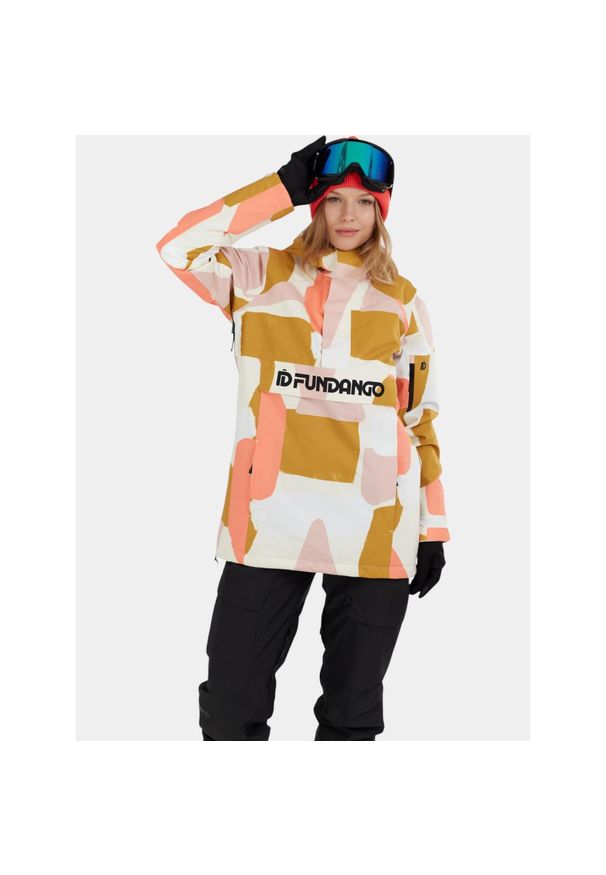 FUNDANGO - Anorak Damski Fundango Birch ECO Logo. Kolor: różowy, biały, wielokolorowy, żółty. Sezon: zima. Sport: narciarstwo