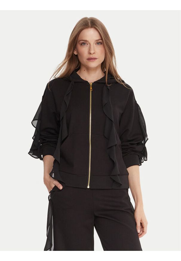 TwinSet - TWINSET Bluza 252LI2NBB Czarny Regular Fit. Kolor: czarny. Materiał: wiskoza