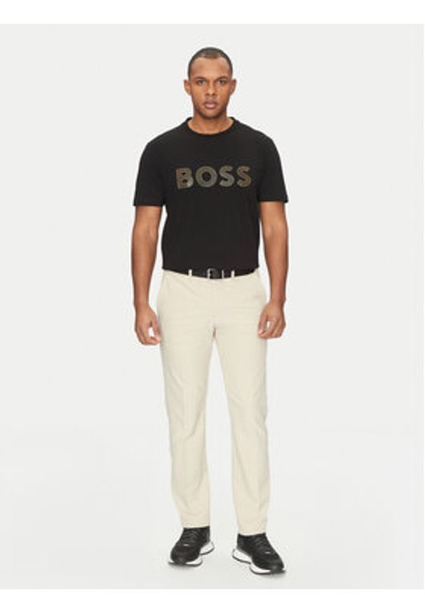 BOSS T-Shirt TL Logo 50535170 Czarny Regular Fit. Kolor: czarny. Materiał: bawełna