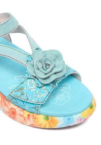 Laura Vita Sandały Nikito 01 Turkusowy. Kolor: turkusowy. Materiał: skóra #4