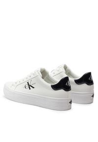 Calvin Klein Jeans Sneakersy Bold Vulc Flatf Lace Lth Met YW0YW01393 Biały. Kolor: biały #5