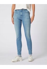 Wrangler - WRANGLER HIGH RISE SKINNY DAMSKIE SPODNIE JEANSOWE SEA SPRAY W27HJAXFQ 112128086