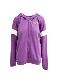Bluza z kapturem damskie Diadora Fz Spotlight. Typ kołnierza: kaptur. Kolor: fioletowy. Materiał: bawełna, materiał #1