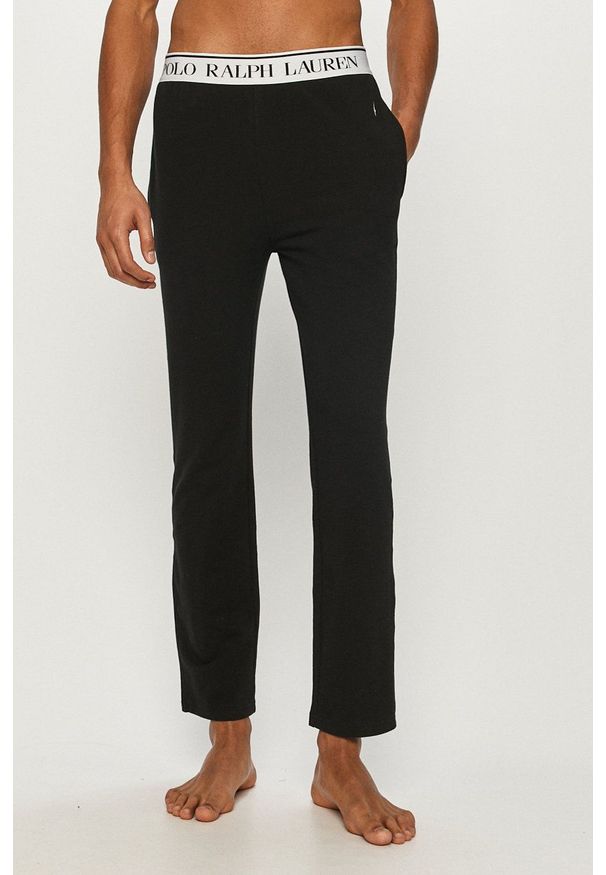 Polo Ralph Lauren - Spodnie piżamowe 714833979001. Kolor: czarny. Materiał: dzianina