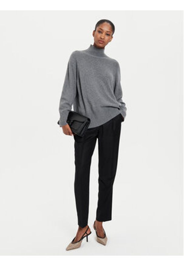 Weekend Max Mara Spodnie materiałowe Caldaia 2425136132 Czarny Straight Fit. Kolor: czarny. Materiał: wełna