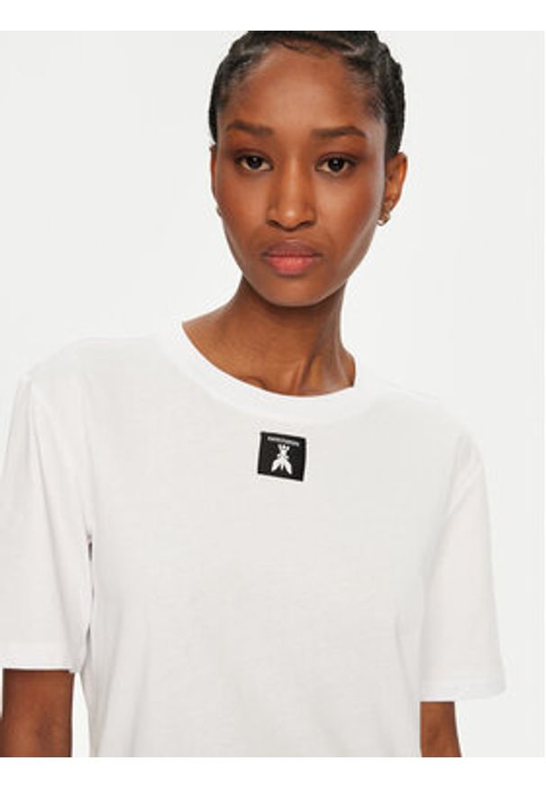 Patrizia Pepe T-Shirt 8M1612/J089-W103 Biały Regular Fit. Kolor: biały. Materiał: bawełna