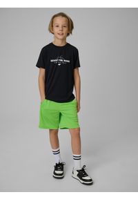 4f - 4F Koszulka sportowa szybkoschnąca chłopięca - czarna 146/152 (10-12 lat). Kolor: czarny. Sezon: lato #2