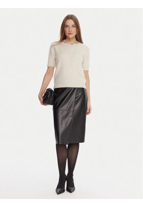 KAOS Sweter RI1NT071 Écru Regular Fit. Materiał: syntetyk