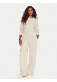 Guess Jeans Spodnie dresowe W5BB04 KC811 Beżowy Wide Leg. Kolor: beżowy. Materiał: bawełna #4