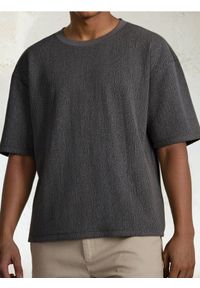 Sinsay - Bluza wykonana z dzianiny typu żakardowego - szary. Kolor: szary. Materiał: dzianina, żakard #1