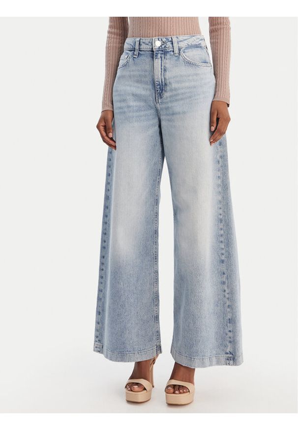 Guess Jeansy W6RA1C D6833 Niebieski Wide Leg. Kolor: niebieski