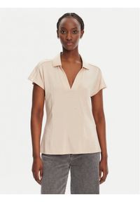 Liu Jo Sport T-Shirt TA5183 J4883 Beżowy Regular Fit. Kolor: beżowy. Materiał: wiskoza. Styl: sportowy