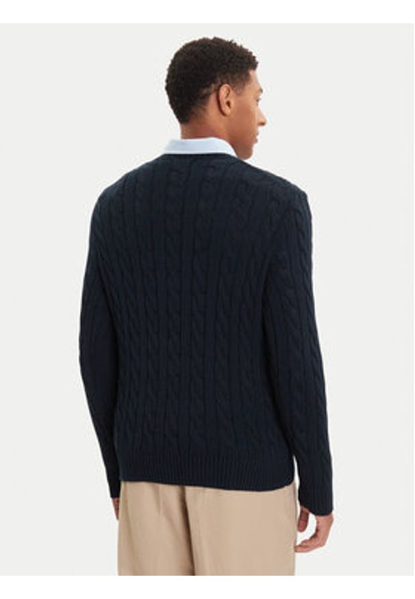 Polo Ralph Lauren Sweter 710775885001 Granatowy Regular Fit. Typ kołnierza: polo. Kolor: niebieski. Materiał: bawełna