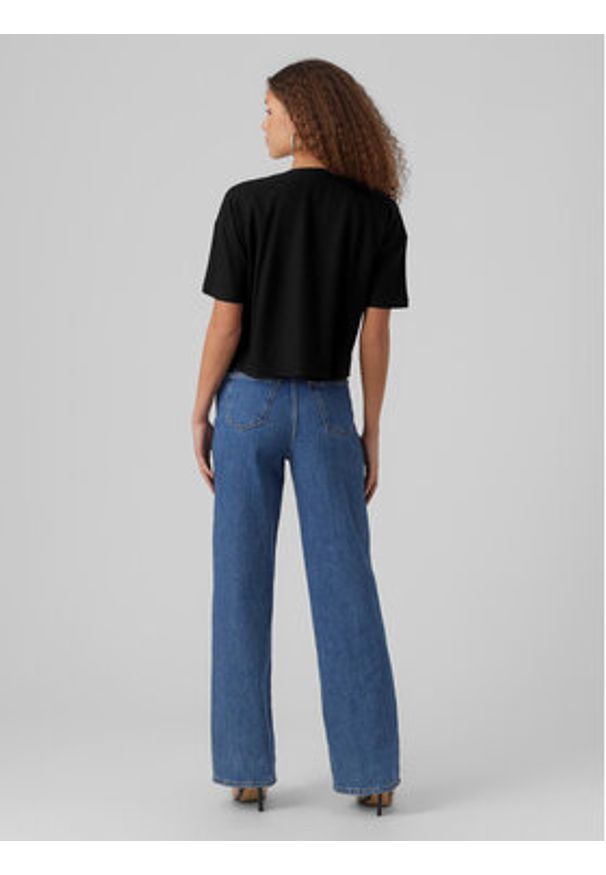 Vero Moda Bluzka Jesmilo 10279696 Czarny Regular Fit. Kolor: czarny. Materiał: len, wiskoza