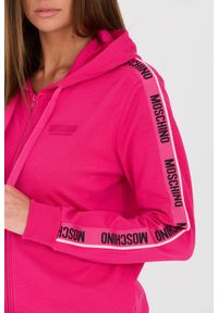 MOSCHINO Różowa damska bluza z lampasami, Rozmiar S. Kolor: różowy #2
