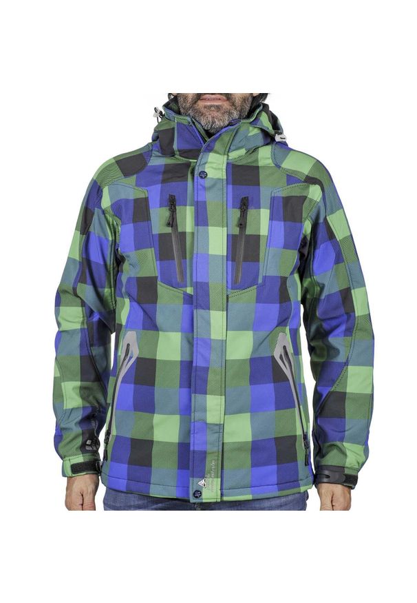 PEAK MOUNTAIN - Kurtka softshell Peak Mountain Cina. Kolor: zielony. Materiał: softshell