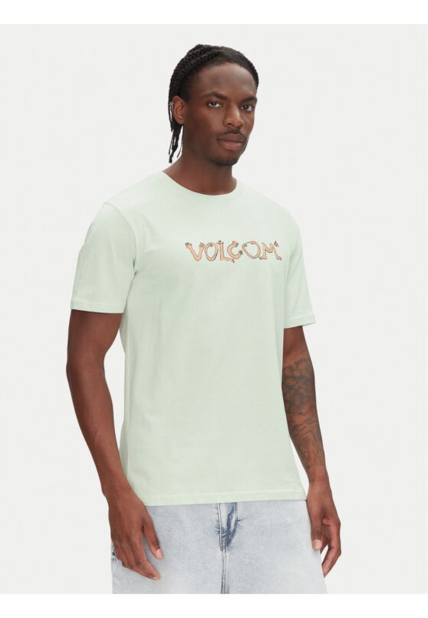 Volcom T-Shirt Crazybal A3512554 Zielony Classic Fit. Kolor: zielony. Materiał: bawełna
